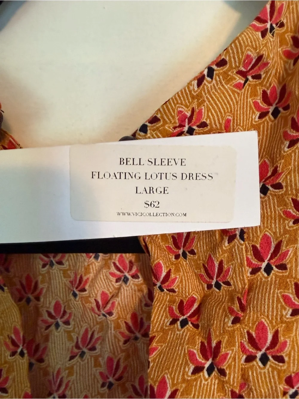 Vici Mustard Yellow Floral Print Long Sleeve Dress